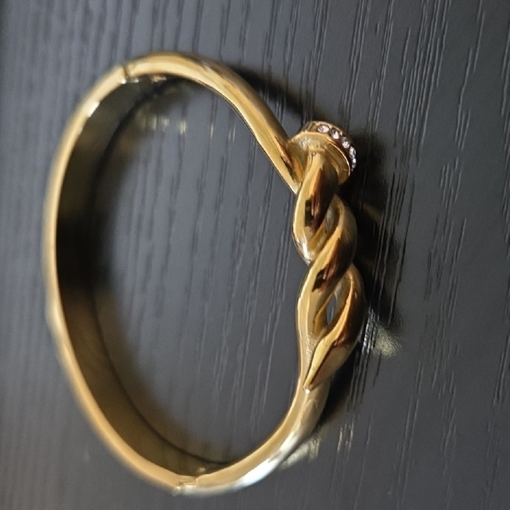 18K Gold Plated Twisted Nail Bracelet